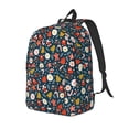 thumbnail image 1 of Vsdgher Holiday Christmas Cookies Print Canvas Backpack Travel Rucksack Unisex Knapsack 15.7/17.7Inch Laptop Backpack for Work,College-Small, 1 of 5