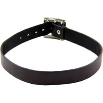 Black Cowhide Leather Choker Necklace for Women Jewelry Adjustable Gothic Style Plain Genuine Leather Collar Chain Punk Design Circle Short Necklace for Costume Jewelry Party Cosplay Gift