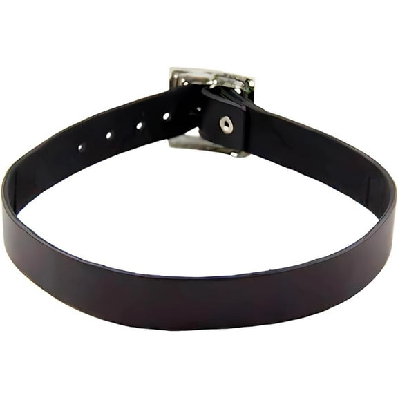 Black Cowhide Leather Choker Necklace for Women Jewelry Adjustable Gothic Style Plain Genuine Leather Collar Chain Punk Design Circle Short Necklace for Costume Jewelry Party Cosplay Gift