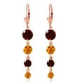 thumbnail image 2 of Galaxy Gold 14k Rose Gold Chandelier Earrings with Garnets and Citrines, 2 of 4