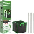 thumbnail image 2 of OUSITAID 11inch Square Plant Grow Bags Non-Woven Breathable Plant Grow Pots with Sturdy Handles and 4 Poles Reusable Garden Growing Containers for Garden Planting Vegetable and Flowers, 2 of 9
