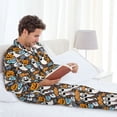 thumbnail image 6 of Sikiie Happy Halloween2 Mens Pajama Set, Soft Warm Long Sleeve Sleepwear, Cozy Button-Down Pjs for Men-Small, 6 of 7