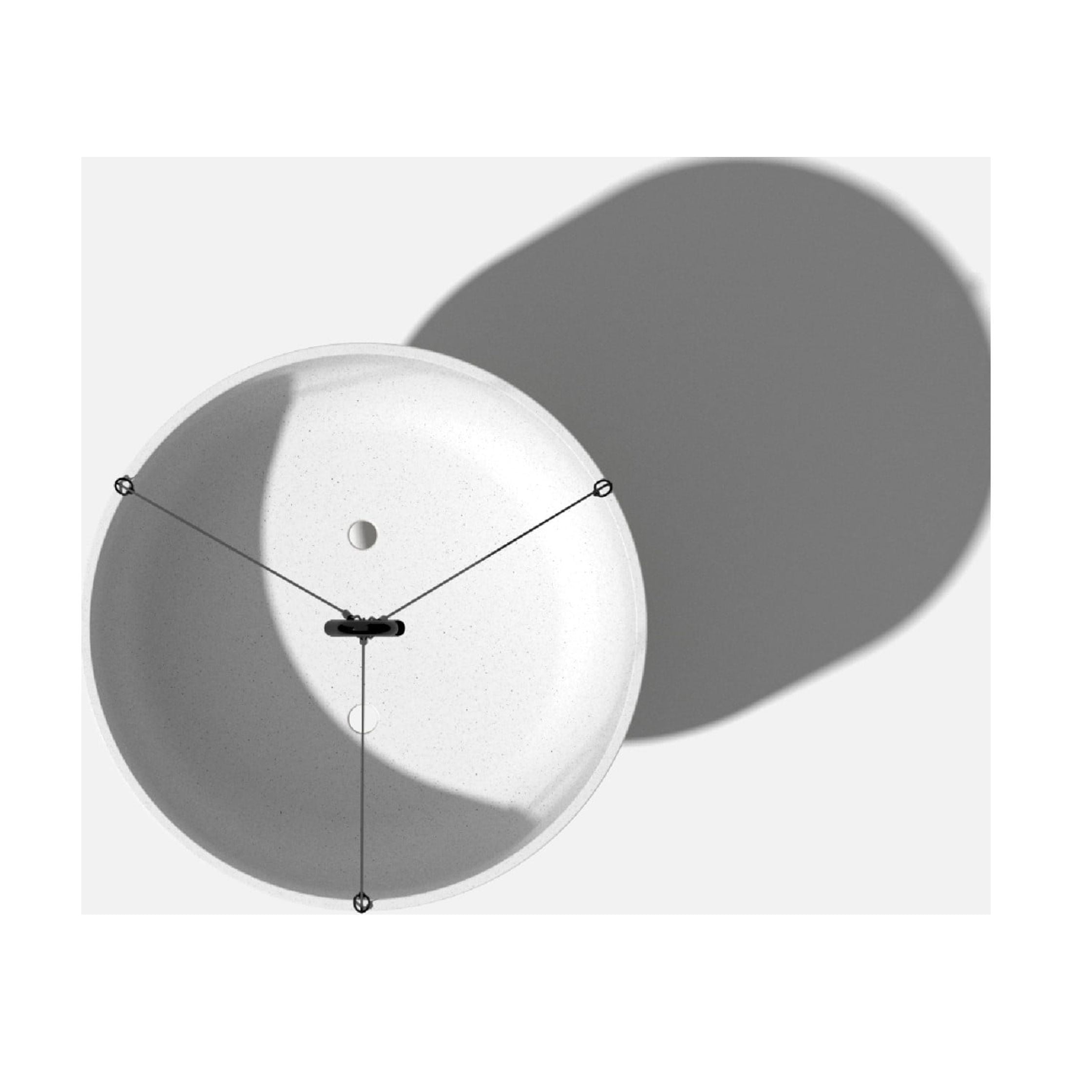 Veradek Mason Series Hanging Kona Bowl 14" Plastic-Stone Planter 2-Pack White