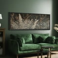 thumbnail image 3 of Large Framed Canvas Print Elegant Dark Botanical Art Canvas – Vintage Wild Grass and Foliage Painting Wall Art Decorative Ready to Hang Painting for Living room Bedroom - 60"x20" Black Frame, 3 of 9