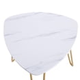 thumbnail image 3 of JINS&VICO Marble Iron Feet Coffee Table Side 2 Sets White the big one 31.89 x 31.89 x 16.93 inch and the other 20.08 x 20.08 x 22.83 inch, 3 of 7