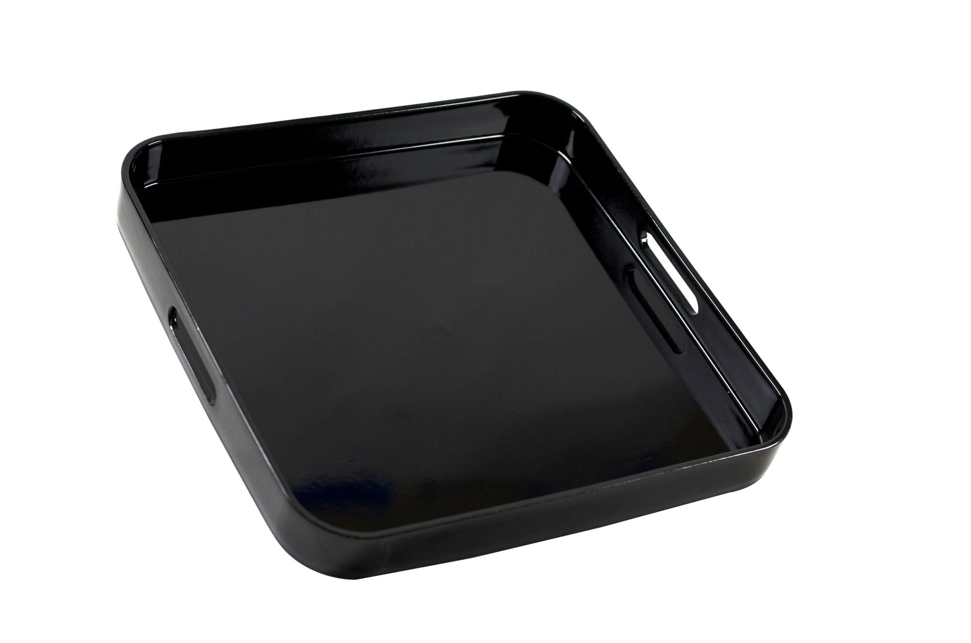 10 Strawberry Street Lacquer Square Serving Tray, Black