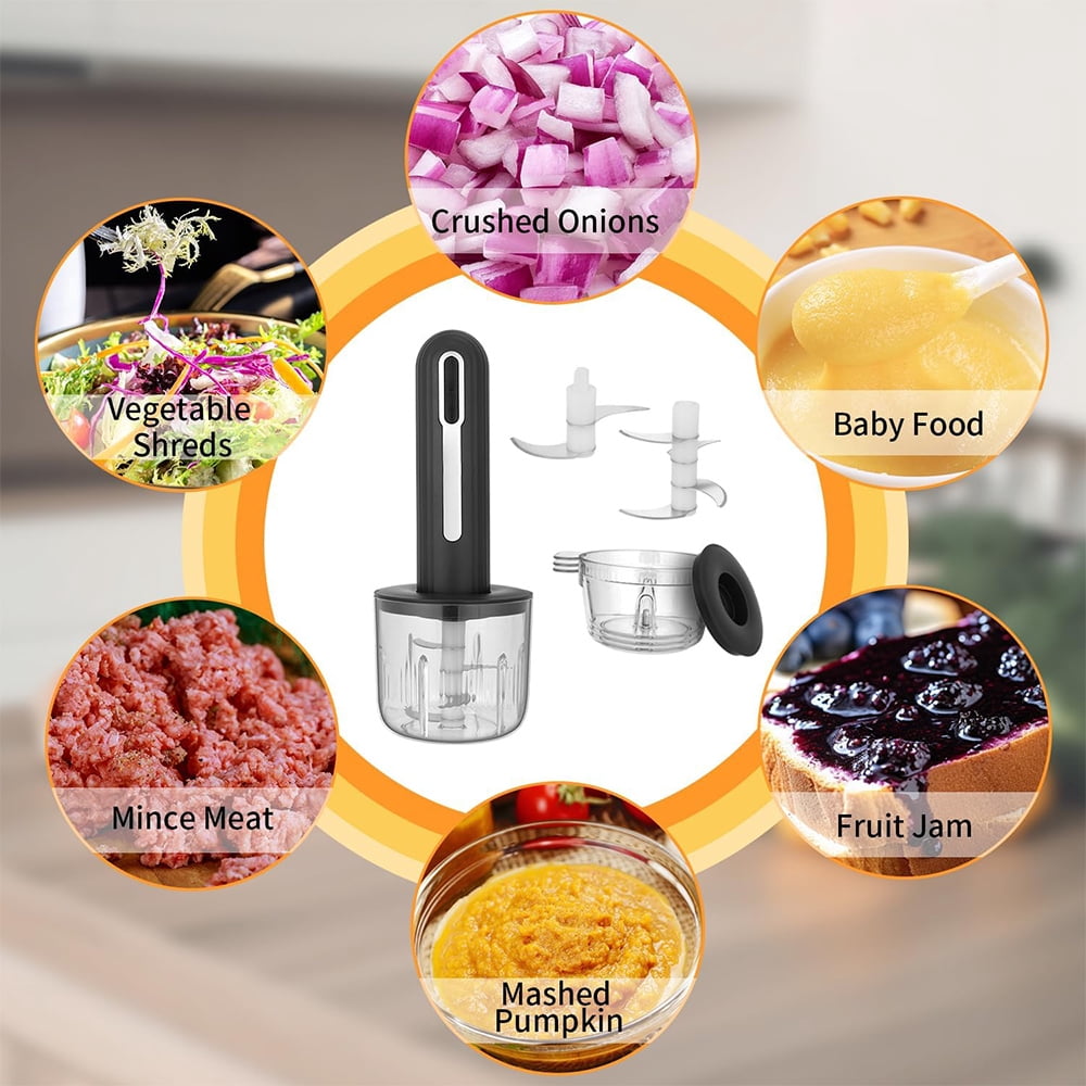 Wireless Electric Food Processor 4 Cup Electric Food Chopper For Meat Onions vegetables Garlic Baby Food Chopper Blender