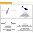 thumbnail image 5 of Foco empotrable LED, ultraplano, 220 V-240 V, 9 W, juego de 6, focos de techo IP44, luz cálida, para salón, baño, profundidad de instalación 28 mm, 5 of 5
