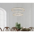 thumbnail image 3 of Elegant Lighting Monroe 32 inch LED double ring chandelier in black, 3 of 9