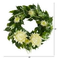 thumbnail image 2 of Nearly Natural Plastic All Occasion Protea Artificial Wreath, 20" (Green), 2 of 3