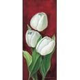thumbnail image 2 of Schweser, Gertrud 8x14 Black Ornate Wood Framed with Double Matting Museum Art Print Titled - Tulips on burdundy III, 2 of 4
