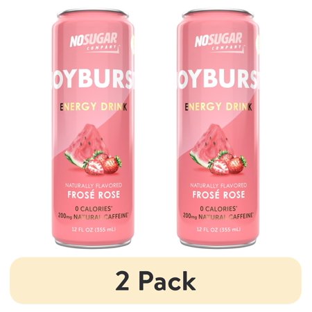 (2 pack) Joyburst Natural Energy Drink, Frose Rose, 4 Count