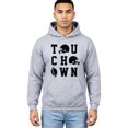 thumbnail image 3 of Touchdown Football Hoodie Distressed Game Day Tailgate Pullover Sweatshirt, Gray, M, 3 of 8
