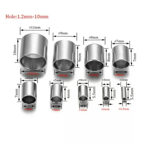 GKNET Fold Over Crimp Cord End Findings Leather Clasp Tip End Delicate Jewelry Connector-Silver-8mm 20pcs