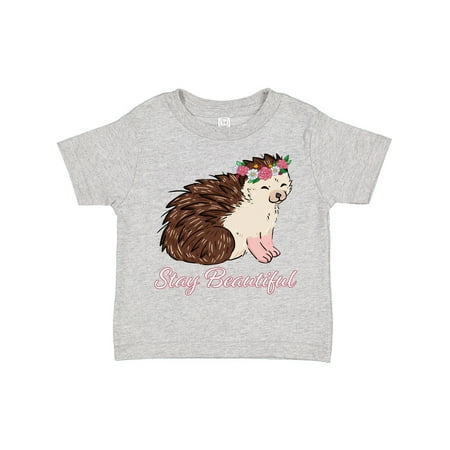 

Inktastic Stay Beautiful Flower Crown Hedgehog Gift Toddler Boy or Toddler Girl T-Shirt