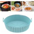 thumbnail image 5 of 9.4 Inch Air Fryer Silicone Pot, 2 Pcs Reusable Air Fryer Basket, Dishwasher Safe Air Fryer Basket Accessories for Baking Roasting Oven Microwave,Section a, 5 of 5