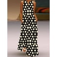 thumbnail image 4 of Femmes Sans Manches V-Cou Daisy Print Robe Dames Robe de Mode d'Été pour le Shopping Porter Tous les Jours, 4 of 5