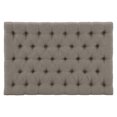 thumbnail image 6 of Weston Home Galvin Rustic Coffee Table with Tufted Linen Top and Wood Base, Grey, 6 of 10