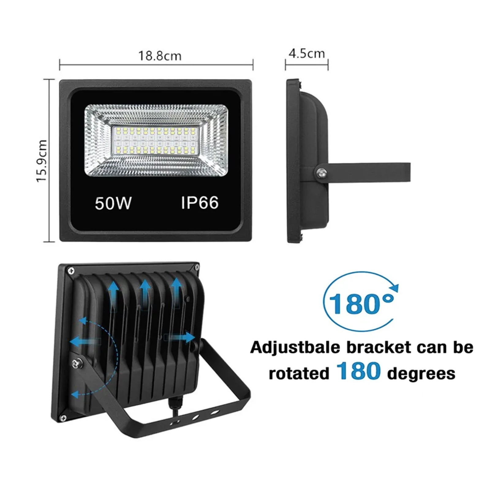 2 PCS Waterproof 15W 25W Smart LED Flood Light RGB APP Control LED Floodlights Garden Party Landscape Stage Lighting