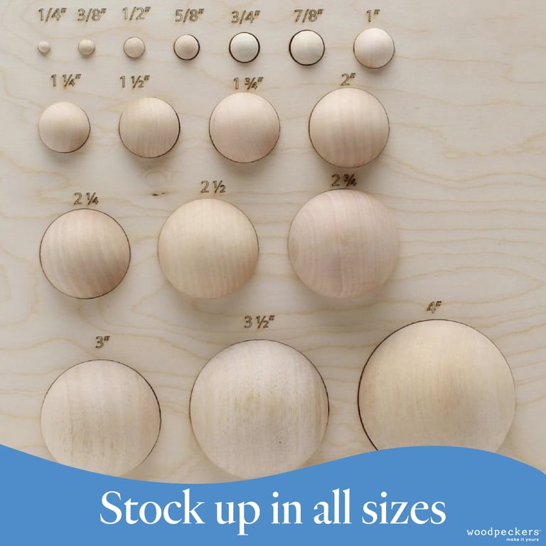 Snapklik.co : 3/4 Inch Round Wooden Ball, Bag Of 50 Unfinished Wood...