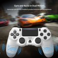thumbnail image 2 of FYBTO Contrôleur Sans Fil pour PS4, Télécommande de Manette de Jeu Compatible avec PS4/Slim/Pro/PC/iPad, Contrôleur avec Double Vibration, Haut-Parleur, 6 Axes, Casque, Audio, Blanc, 2 of 6