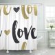 thumbnail image 1 of ABPHQTO Cortina de ducha Glam Gold Black Love Chic 150x180 cm, 1 of 1