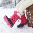 thumbnail image 4 of Dream Pairs Kids Boys & Girls Snow Boots Insulated Waterproof Winter Snow Boots KRIVER-1 FUCHSIA Size 11, 4 of 6