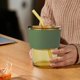 thumbnail image 4 of 420ml Office Covered Straw Cup Coffee Cup Transparent Household Glass Cup, 4 of 6