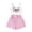 Pink, variant on Girls 2 Piece Summer Outfit Sets Bow Print Crop Tank Top & Elastic Waist Crinkle Shorts Casual Breathable Clothes for Kids Blue Size 8-9 Years