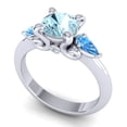 thumbnail image 2 of 2.50 Ct Round Cut Aquamarine & Blue Topaz Gemstone Sparkle Ring for Wedding Gift Solid 14K White Gold Size 10 by Diamond-Capitals, 2 of 8