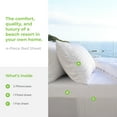 thumbnail image 2 of Cariloha Resort Bamboo Viscose 4-Piece Bed Sheet Set - Cooling, Odor-Resistant, Sustainable, Hypoallergenic, Soft and Durable - Flat and Fitted Sheets and Two Pillowcases - King - Blue Lagoon, 2 of 7