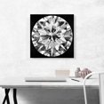 thumbnail image 2 of ARTCANVAS Gray White on Black Round Brilliant Cut Diamond Jewel Canvas Art Print - Size: 18" x 18" (0.75" Deep), 2 of 9
