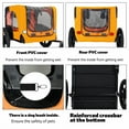 thumbnail image 4 of Outdoor Heavy Duty Collapsible Pet Bike Trailer - 16" All-Terrain Wheels Universal Hitch Foldable Dog/Cargo Carrier for Bicycles black+orange, 4 of 6
