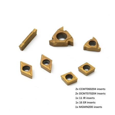 

Lierteer 7pcs CCMT060204 11IR 16ER MGMN200 DCMT070204 for 12mm Shank Lathe Boring Bar