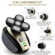 thumbnail image 2 of Afeitadoras Eléctricas 5 en 1 para Cabeza de Hombre Calva - Impermeables, de Carga Más Rápida, Pantalla LED, Maquinilla de Afeitar Rotatoria Recargable E Inalámbrica - Kit de Rasuradora de Aseo - Recortadora de Barba, Cortapelos de Nariz y Cortapelos, 2 of 7