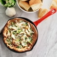 thumbnail image 7 of MegaChef Enameled Round 8 Inch PreSeasoned Cast Iron Frying Pan in Red, 7 of 7