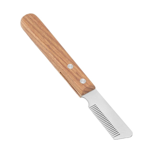 Dog Stripping Comb, Pet Grooming Comb Easy Cleaning Professional With Wood Handle For Home