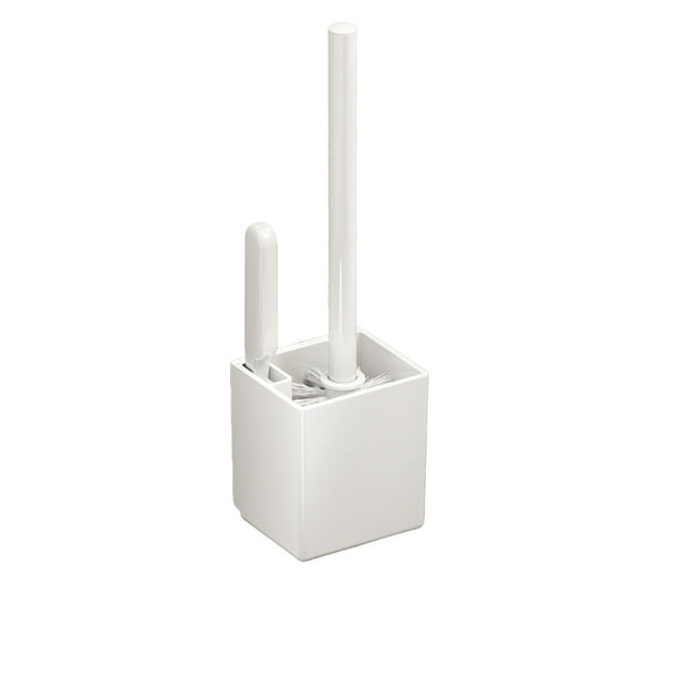 Juego de cepillos para inodoro con 2 cabezales de cepillo, cepillo rígido y cepillo ranurado para limpiar cada rincón del inodoro, lavabo, lavamanos, bañera, herramienta de limpieza para el baño del