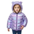 thumbnail image 3 of MEZZALL Girls Winter Coats With Hood Soft Warm Jackets Kids Lightweight Coats Cute Bear Design Long Sleeve Zipper Outerwear Leisure Dailywear, 3 of 6