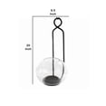 thumbnail image 5 of Benjara BM209798 Metal Frame Wall Sconce with Round Glass Hurricane, Black & Clear, 5 of 5
