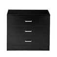 thumbnail image 3 of Tcbosik Night Stand, Bedside Table  with 3 Storage Drawers, Modern End Table for Living Room, Bedroom, Black, 3 of 10