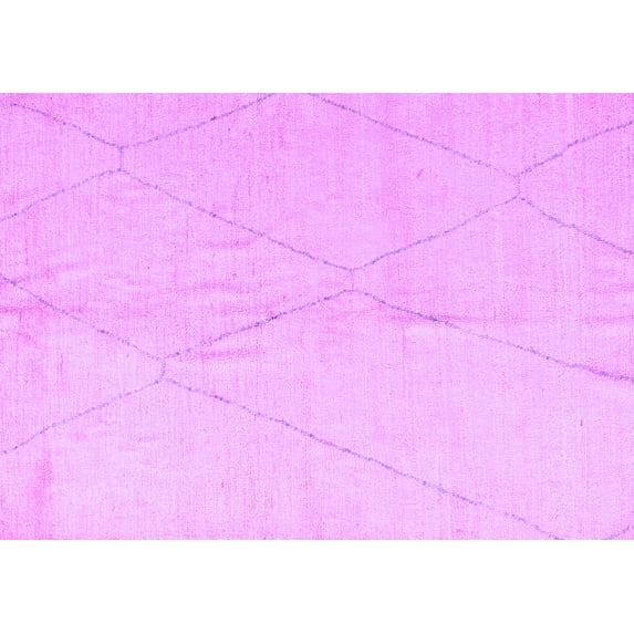 Ahgly Company Indoor Rectangle Solid Purple Modern Area Rugs, 3' x 5'