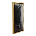thumbnail image 4 of Stupell Industries Dim Black Horse Portrait Animals & Insects Painting Gold Floater Framed Canvas Art Print Wall Art, 14 x 31, 4 of 10