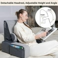 thumbnail image 5 of Reading Pillows for Sitting in Bed Adult,Back Pillow for Sitting Up,Support Bed Chair with Arms,Comfortable Backrest Pillow for Working/Gaming/Resting in Bed&Floor,21"(Gray), 5 of 8