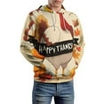 thumbnail image 5 of Happy Thanksgiving Pumpkin Turkey 3D Print Hoodie Men Women Autumn Thin Pullover Sweatshirt Vintage Streetwear Tops, 5 of 6