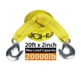 thumbnail image 2 of JCHL Correa de remolque de nailon con ganchos 2 x 20 cuerda de recuperación resistente para vehículos de coche, cuerda de remolque de capacidad de 20 000 libras para coche, camión, Jeep, ATV, SUV, 2 of 9