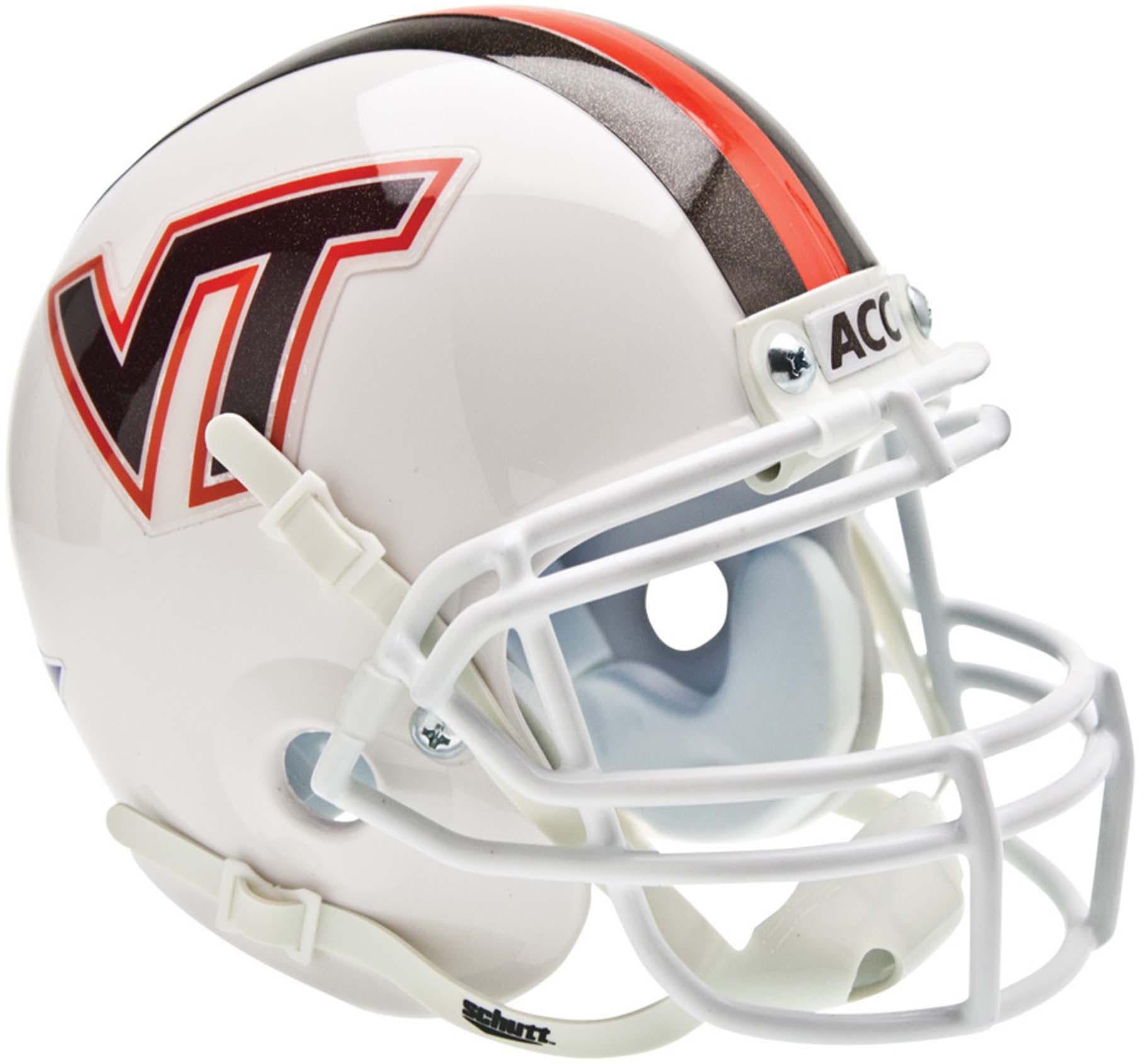 Fanatics Authentic Virginia Tech Hokies Schutt White Stripe Mini Football Helmet