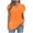 Orange1, variant on Jalioing Women's Shirts Pleated Flowy Cross V Neck Tunic Blouses Trendy Loose Short Sleeve Tops Summer Outfits