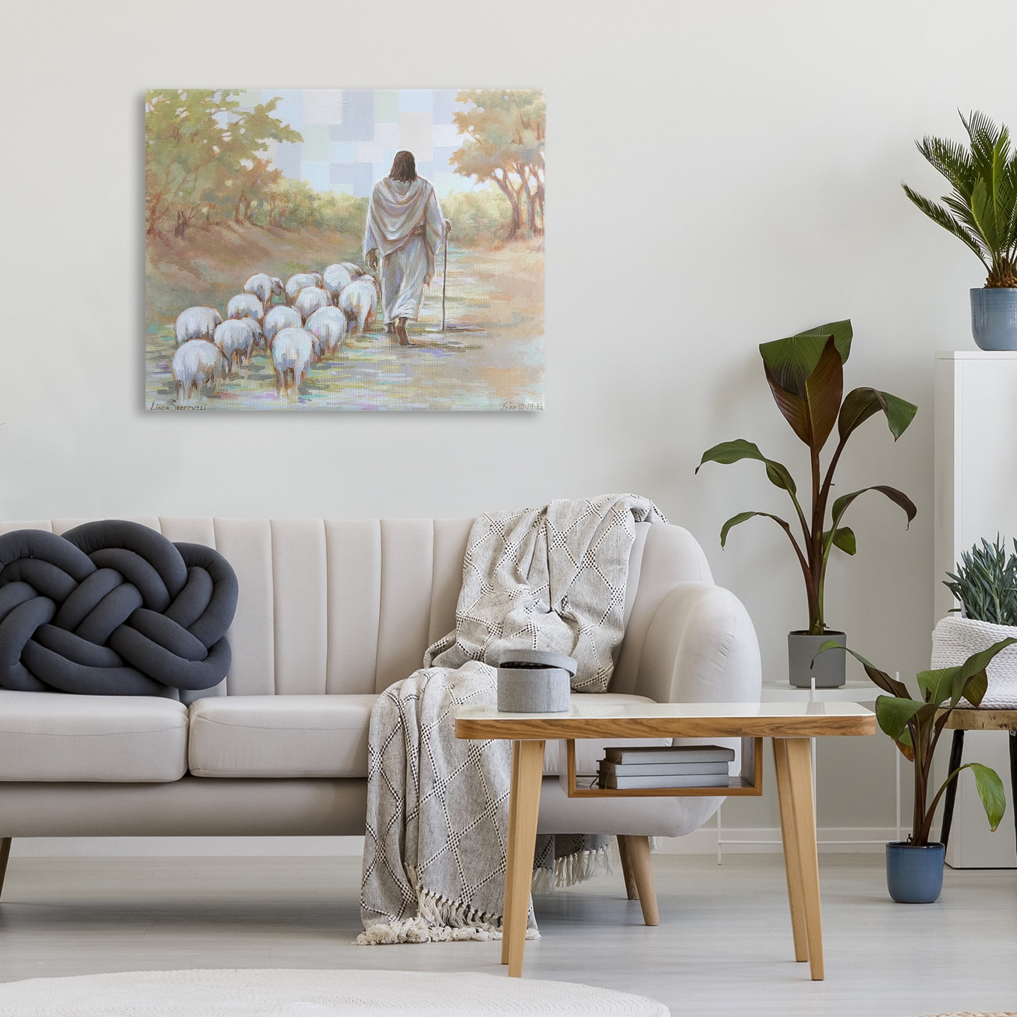 Stupell Industries Lead On Good Shepherd Canvas Wall Art, design by Linda Sperruzzi