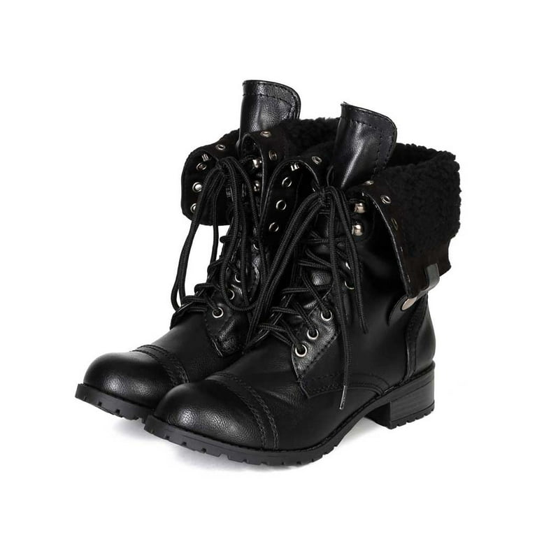 Fold down combat boots cheap